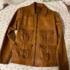 VTG Rare East West Leather Original Barn Burner 70s Jacket